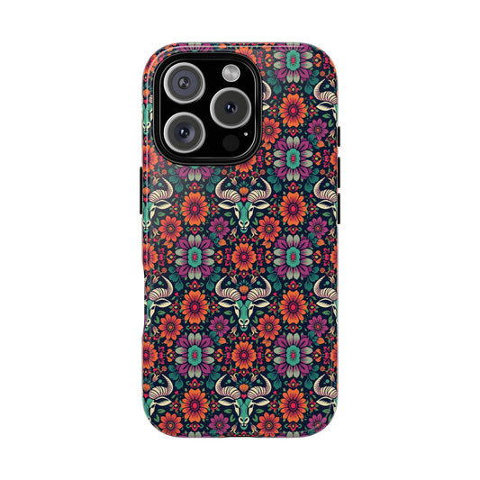 Tough Cases, Taurus, Zodiac v4, Flower Pattern