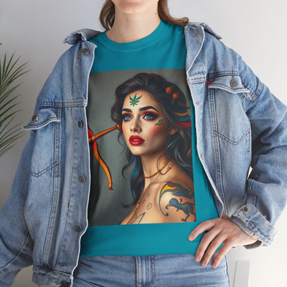 Unisex Heavy Cotton T-Shirt, Sagittarius, Zodiac v2, Sexy Art