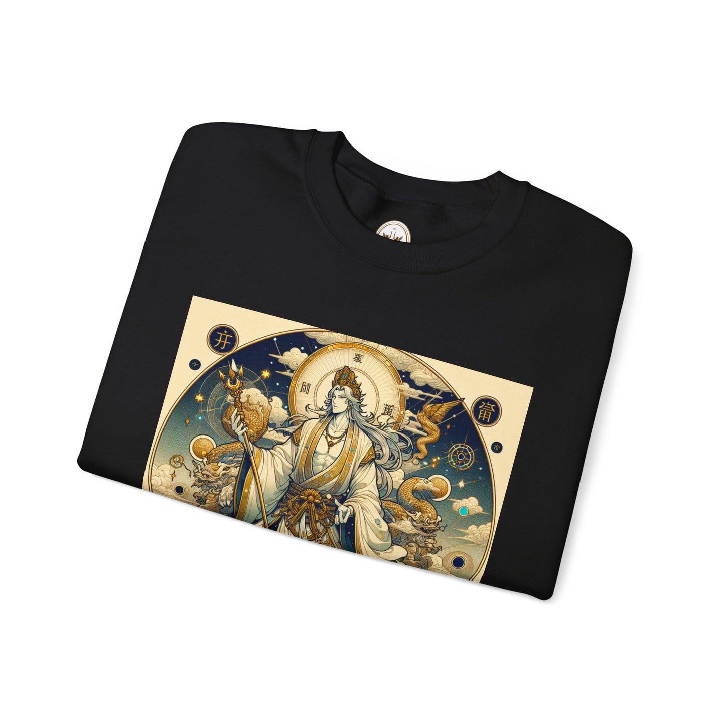 Unisex Heavy Blend™ Crewneck Sweatshirt, Anime Capricorn God,  Zodiac Design
