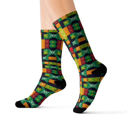 Sublimation Socks, Virgo, Zodiac v2, Shapes Pattern