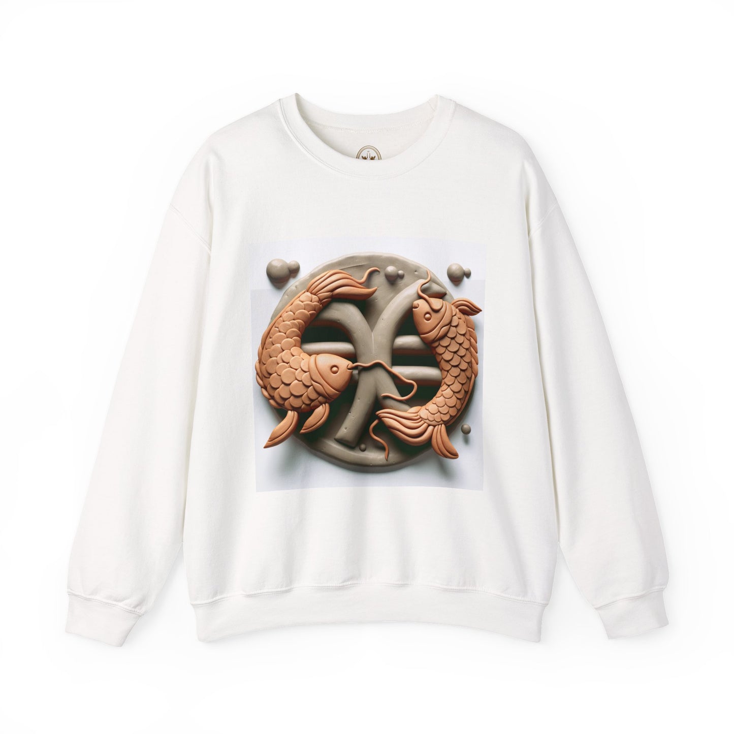 Unisex Heavy Blend™ Crewneck Sweatshirt,Two Fishes  Pisces Zodiac Design