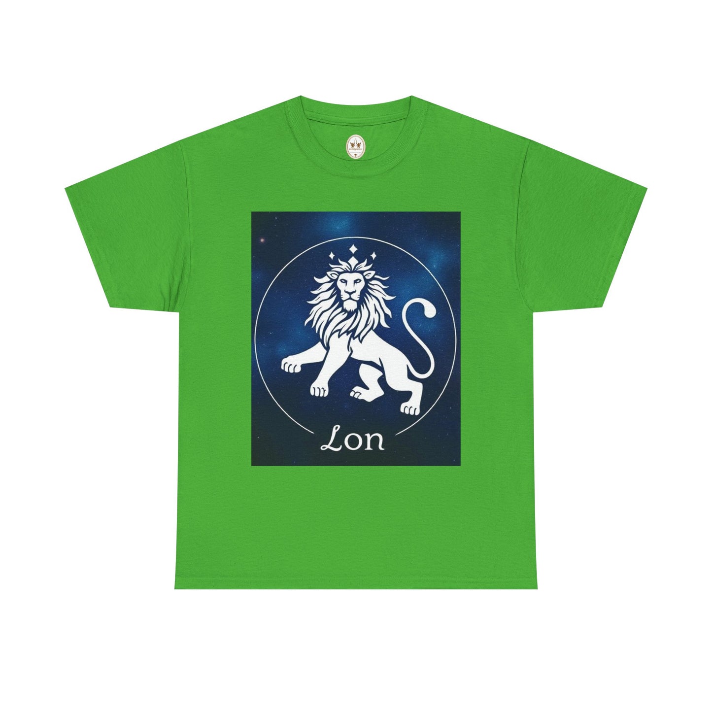 Unisex Heavy Cotton T-Shirt, Space Lion v1, Leo Zodiac Design