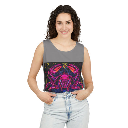 Unisex Garment-Dyed, Tank Top, Cancer, Pop Art, 100% US cotton