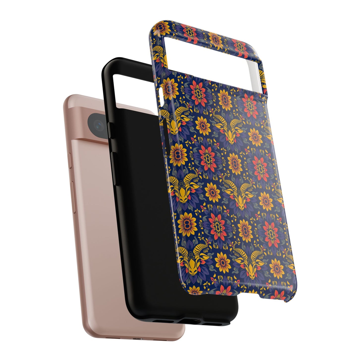 Tough Cases, Taurus, Zodiac v3, Flower Pattern