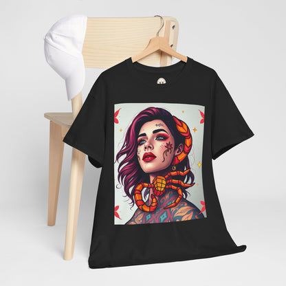 Unisex Heavy Cotton T-Shirt, Scorpio, Zodiac v3, Sexy Art