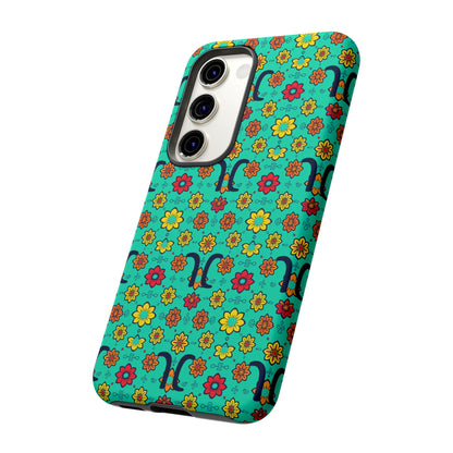 Tough Cases, Aquarius, Zodiac v2, Flower Pattern