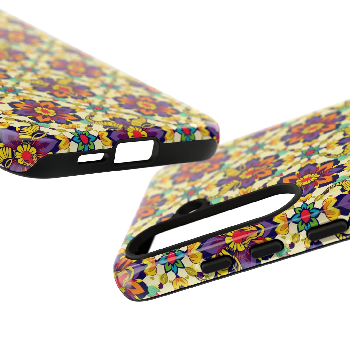 Tough Cases, Taurus, Zodiac v1, Flower Pattern