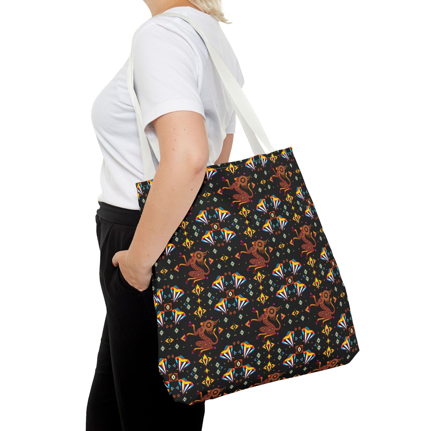 Tote Bag (AOP), Virgo, Zodiac, Jewel Pattern