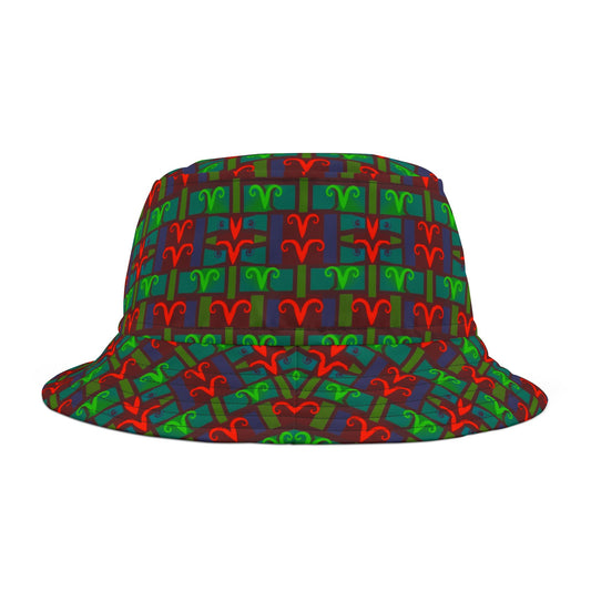 Bucket Hat, (AOP), Aries, Zodiac, Shape Pattern