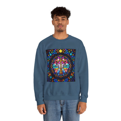 Unisex Heavy Blend™ Crewneck Sweatshirt, Glass 1, Libra Zodiac Design