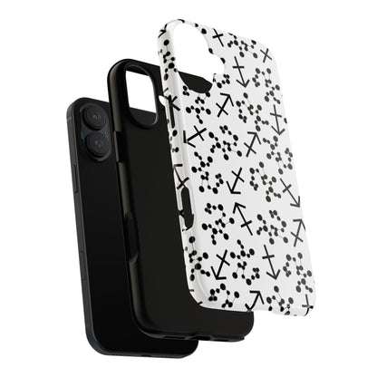 Tough Cases with the Sagittarius Zodiac sign for iPhone, Samsung Galaxy, and Google Pixel devices