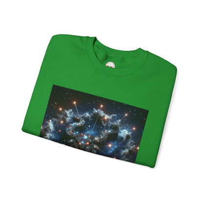 Unisex Heavy Blend™ Crewneck Sweatshirt, Space Bullhead, Taurus Zodiac Design