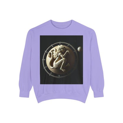Garment-Dyed Sweatshirt, Unisex, Space Symbol Design, Virgo