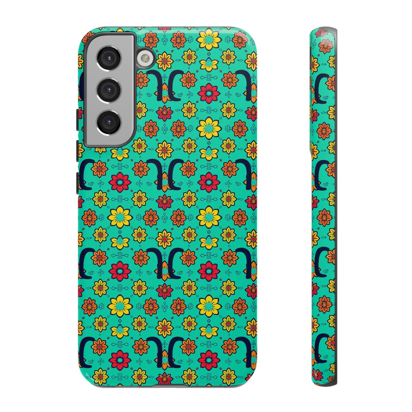 Tough Cases, Aquarius, Zodiac v2, Flower Pattern
