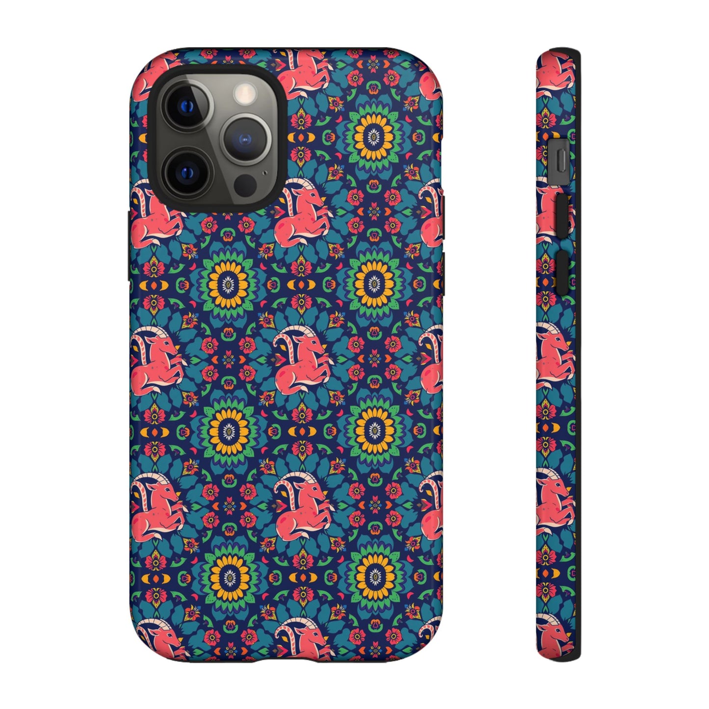 Tough Cases, Capricorn, Zodiac v1, Flower Pattern