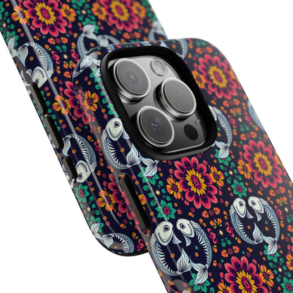 Tough Cases, Pisces, Zodiac v4, Flower Pattern