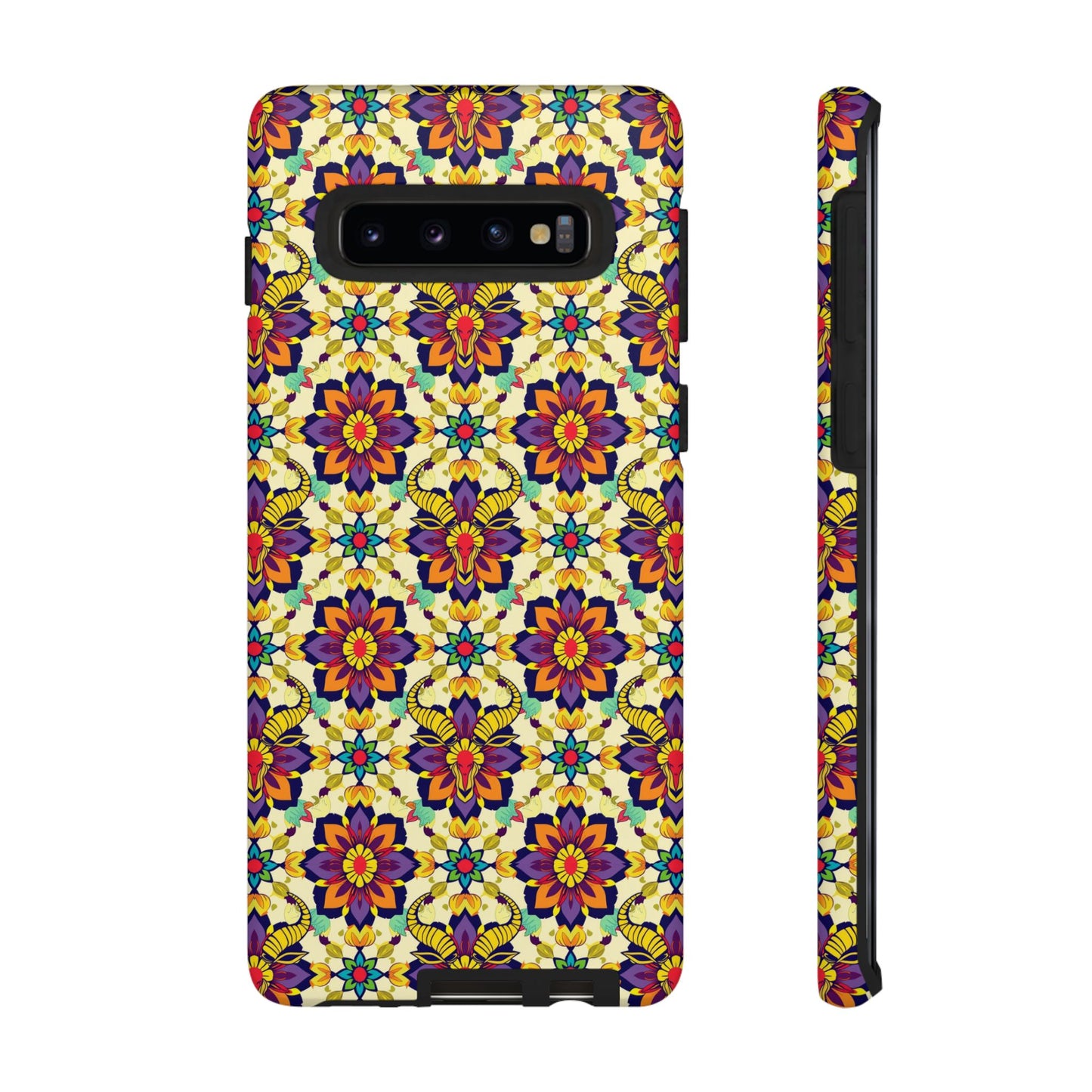 Tough Cases, Taurus, Zodiac v1, Flower Pattern