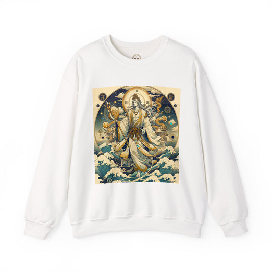 Unisex Heavy Blend™ Crewneck Sweatshirt, Anime Capricorn God,  Zodiac Design