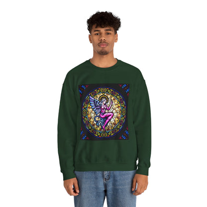 Unisex Heavy Blend™ Crewneck Sweatshirt, Glass 1, Virgo Zodiac Design