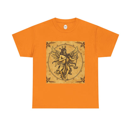 Unisex Heavy Cotton T-Shirt, Pencil Art, Gemini Zodiac Design