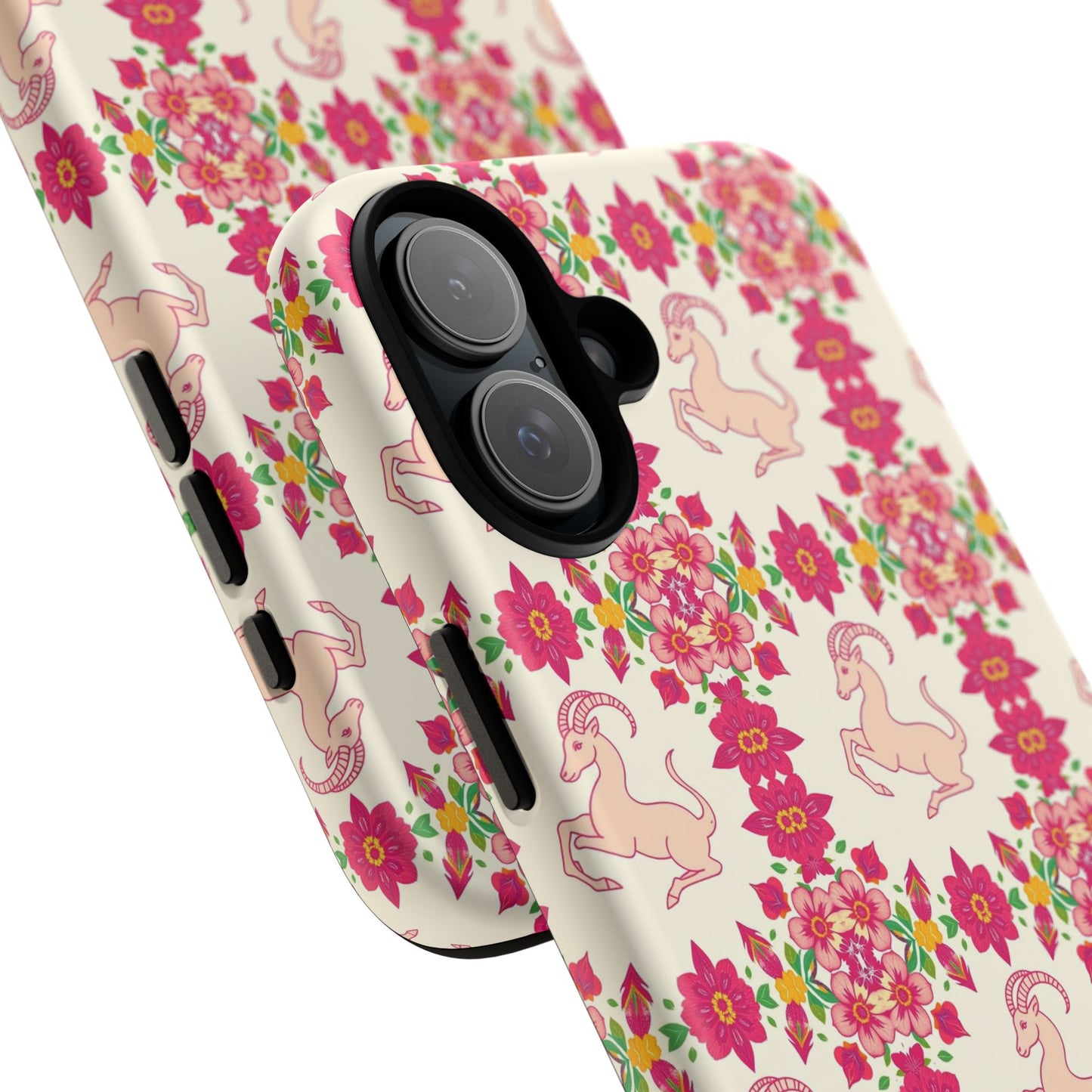 Tough Cases, Capricorn, Zodiac v3, Flower Pattern