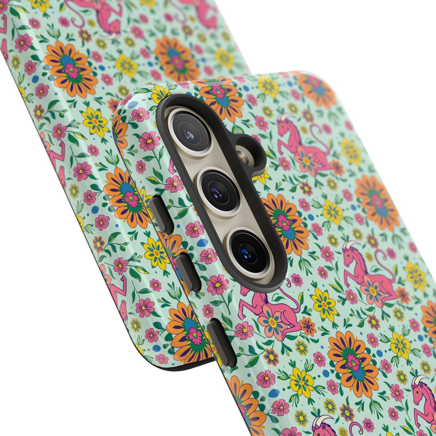 Tough Cases, Aquarius, Zodiac, Flower Pattern