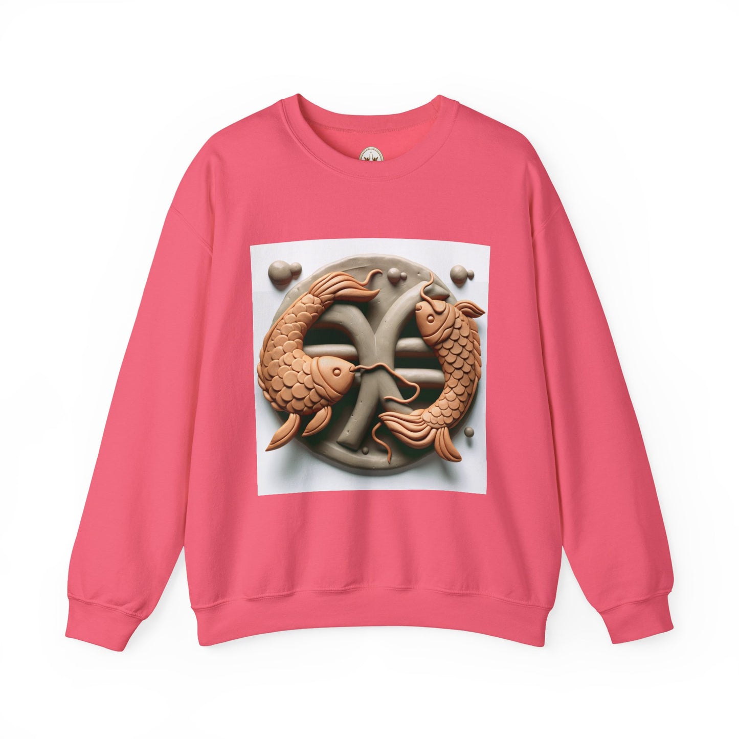Unisex Heavy Blend™ Crewneck Sweatshirt,Two Fishes  Pisces Zodiac Design