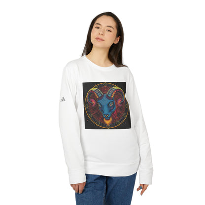 Adidas, Unisex Fleece Crewneck Sweatshirt, Aries, Pop Art v1, Zodiac