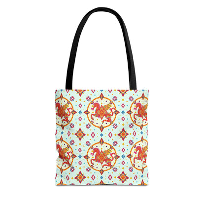 Tote Bag (AOP), Aquarius, Zodiac v1, Jewel Pattern