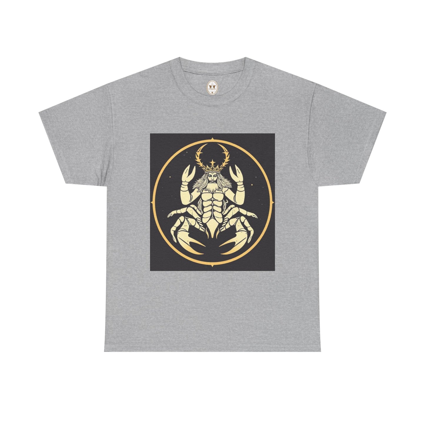 Unisex Heavy Cotton T-Shirt, Scorpio King, Print Art, Zodiac Design