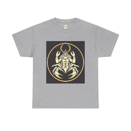 Unisex Heavy Cotton T-Shirt, Scorpio King, Print Art, Zodiac Design