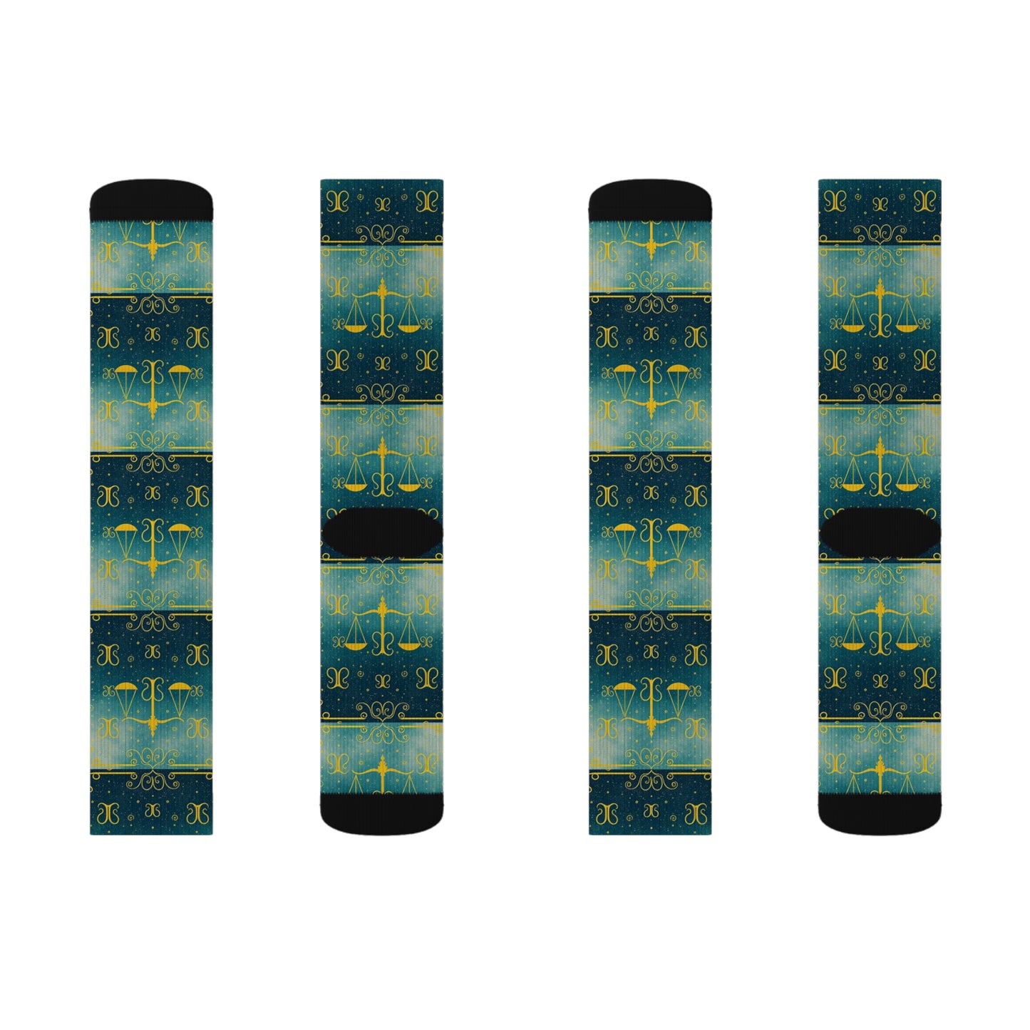 Sublimation Socks, Libra, Zodiac v1, Pattern