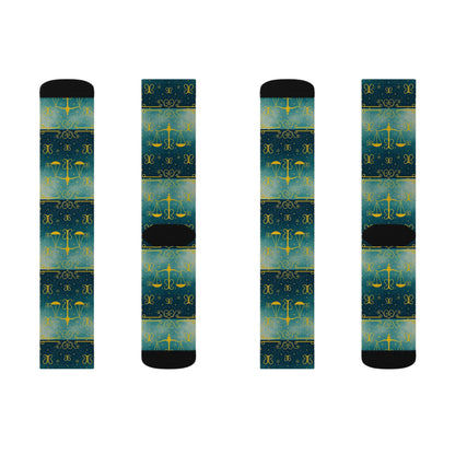 Sublimation Socks, Libra, Zodiac v1, Pattern