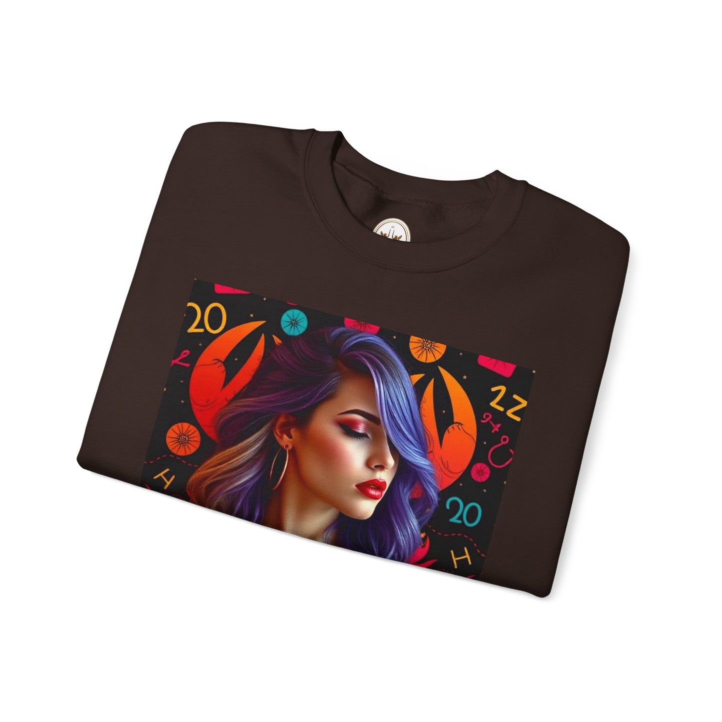 Unisex Heavy Blend™ Crewneck Sweatshirt, Cancer, Zodiac v3, Sexy Pattern