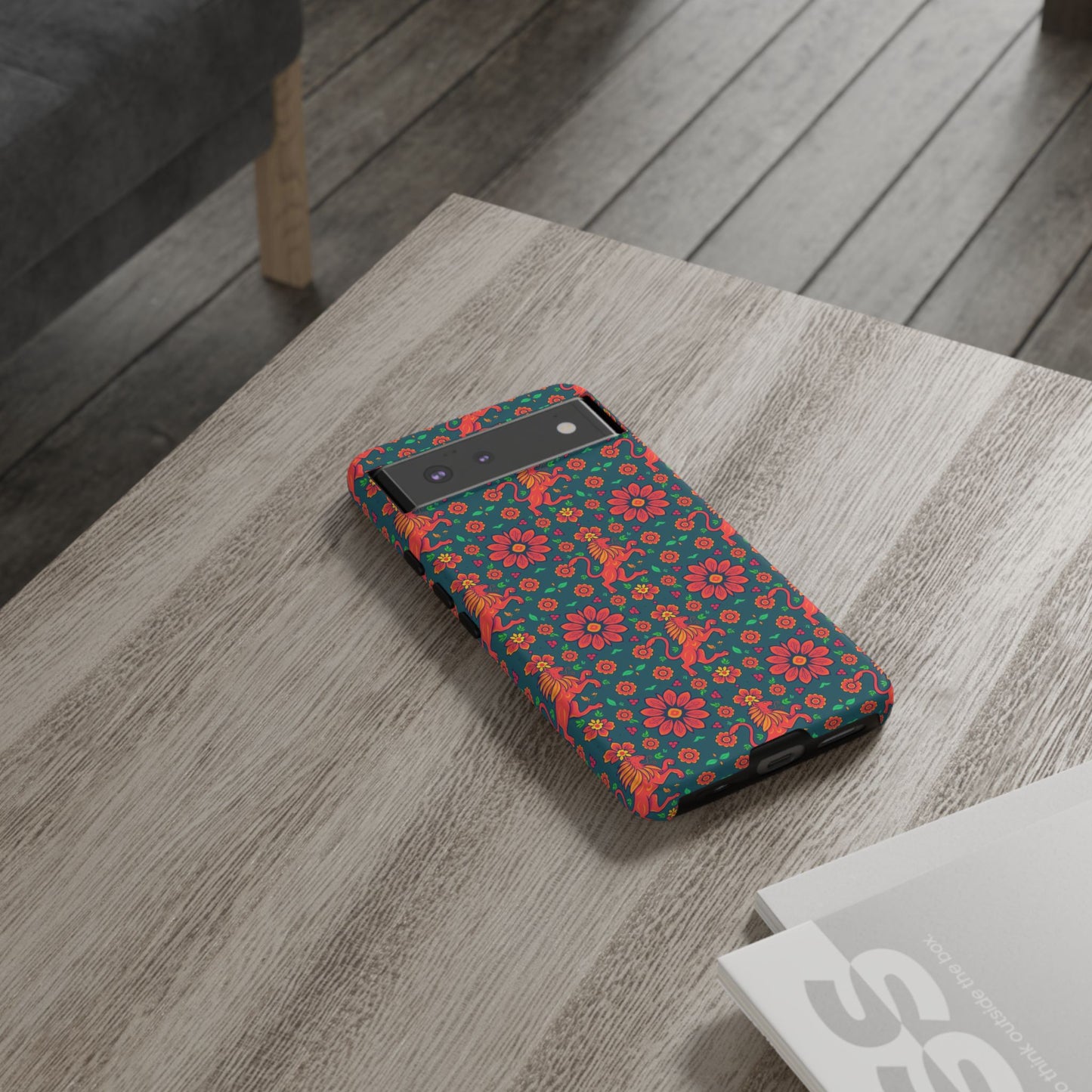 Tough Cases, Leo, Zodiac v2, Flower Pattern