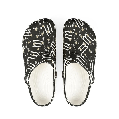EVA Foam Rubber Shoes (AOP), Material 100% EVA, Scorpio Zodiac Design