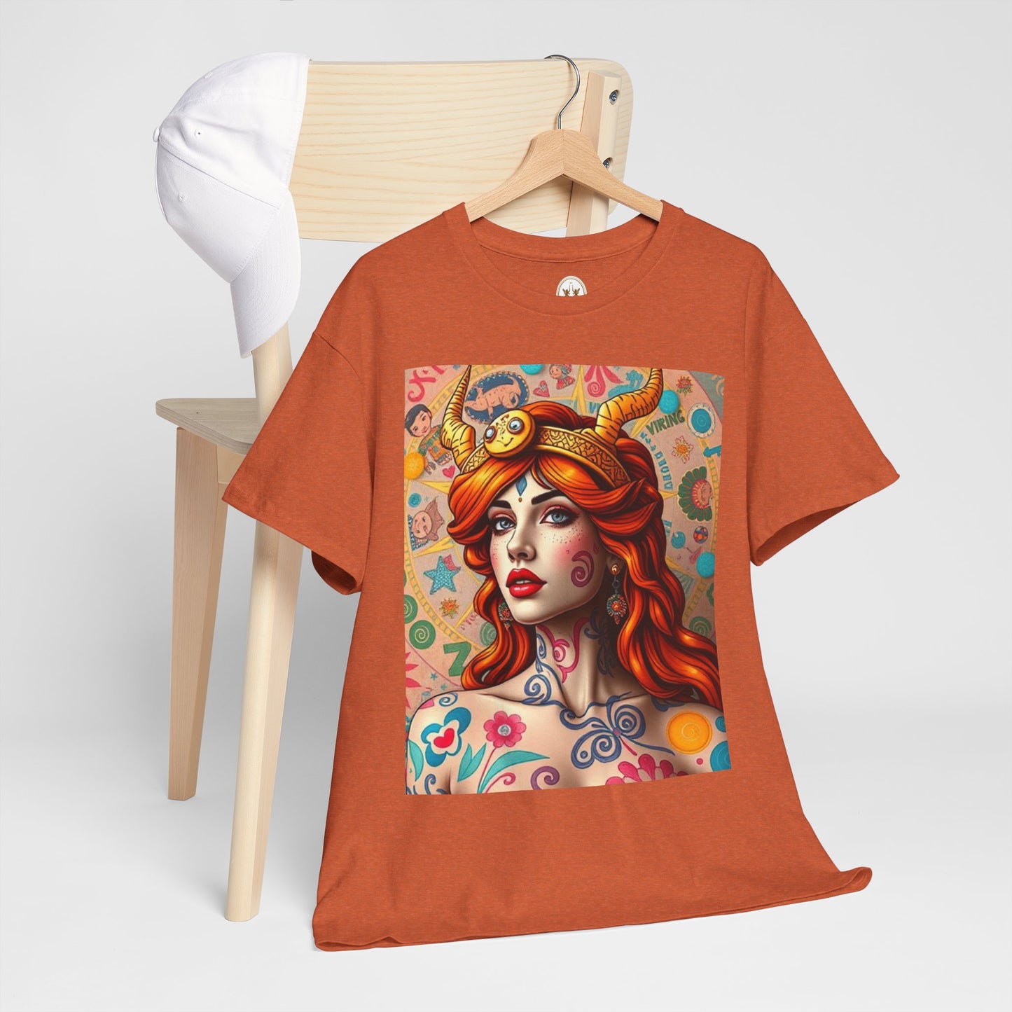 Unisex Heavy Cotton T-Shirt, Virgo, Zodiac v1, Sexy Art