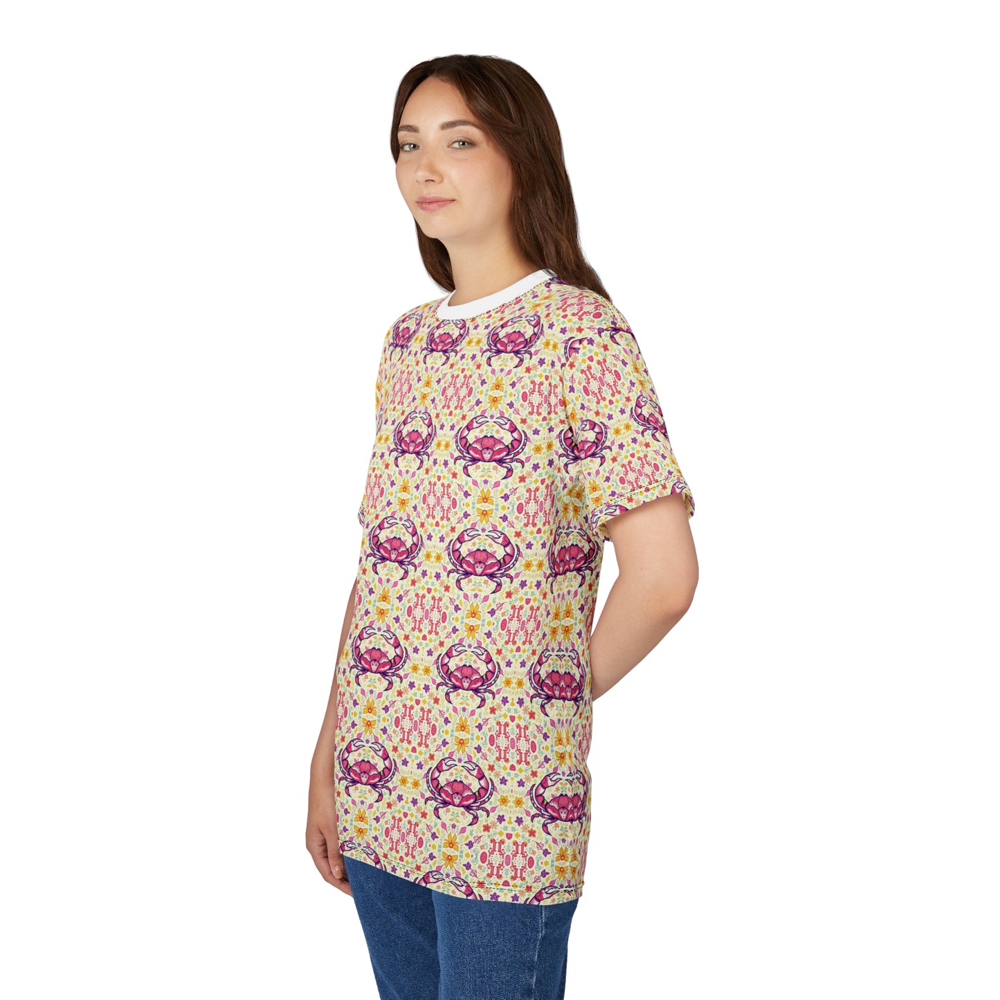 Unisex Cut & Sew T-Shirt, AOP, Cancer, Zodiac, Pattern