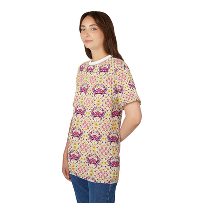 Unisex Cut & Sew T-Shirt, AOP, Cancer, Zodiac, Pattern