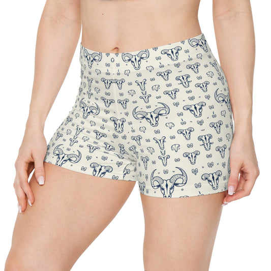 Women's Shorts, AOP, Taurus, Zodiac v1, Pattern