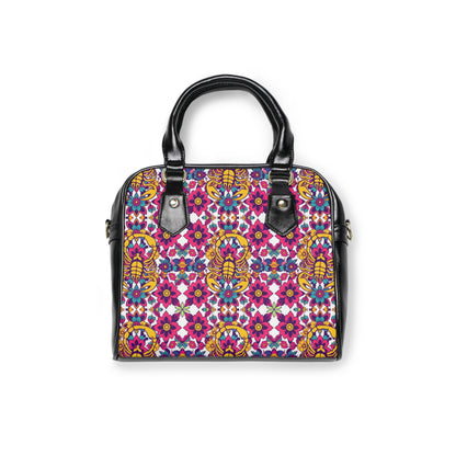 Shoulder Handbag, Scorpio, Zodiac v1, Flower Pattern