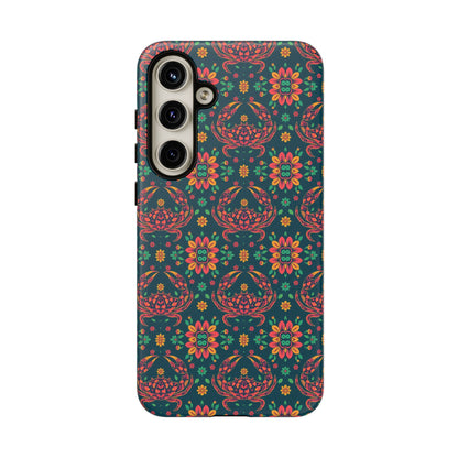 Tough Cases, Cancer, Zodiac v4, Flower Pattern
