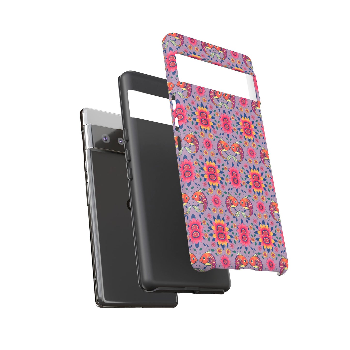 Tough Cases, Pisces, Zodiac v3, Flower Pattern
