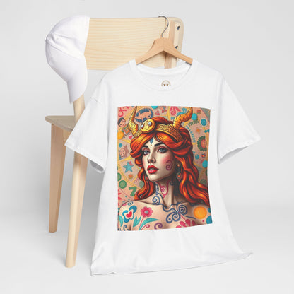 Unisex Heavy Cotton T-Shirt, Virgo, Zodiac v1, Sexy Art