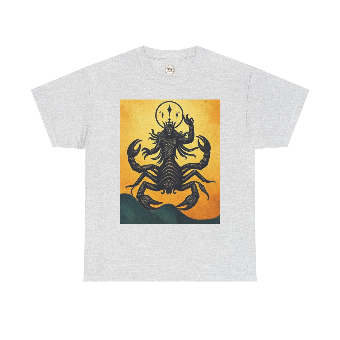 Unisex Heavy Cotton T-Shirt, Scorpion King, Print Art, Scorpio Zodiac Design