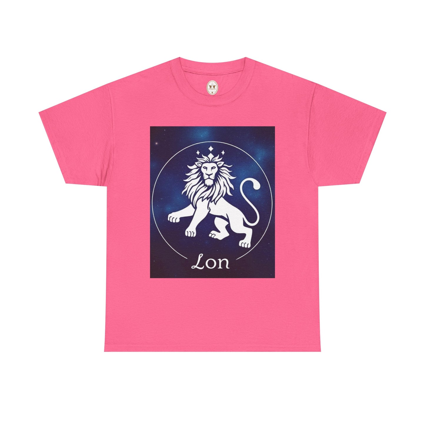 Unisex Heavy Cotton T-Shirt, Space Lion v1, Leo Zodiac Design