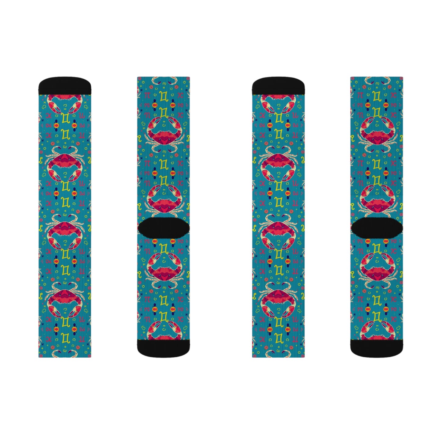 Sublimation Socks, Cancer, Zodiac v2, Pattern
