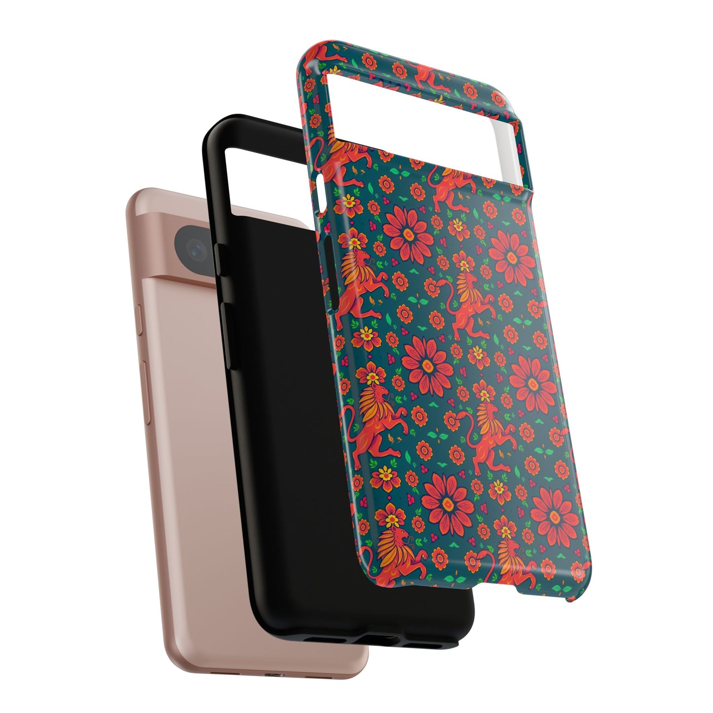 Tough Cases, Leo, Zodiac v2, Flower Pattern