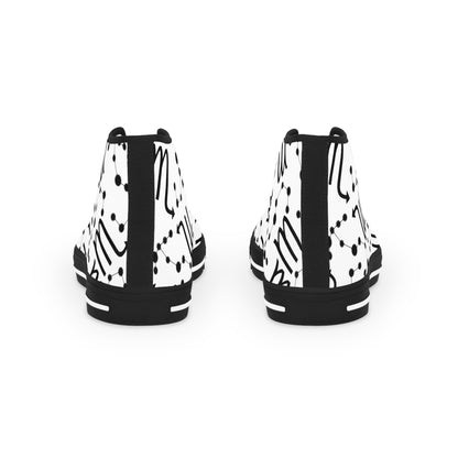Men's High Top Sneakers, Breathable polyester canvas, Scorpio Zodiac Design