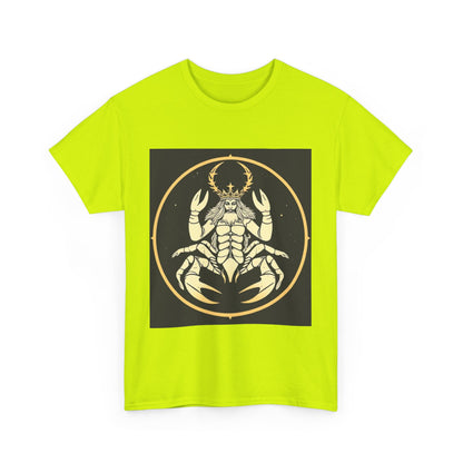 Unisex Heavy Cotton T-Shirt, Scorpio King, Print Art, Zodiac Design